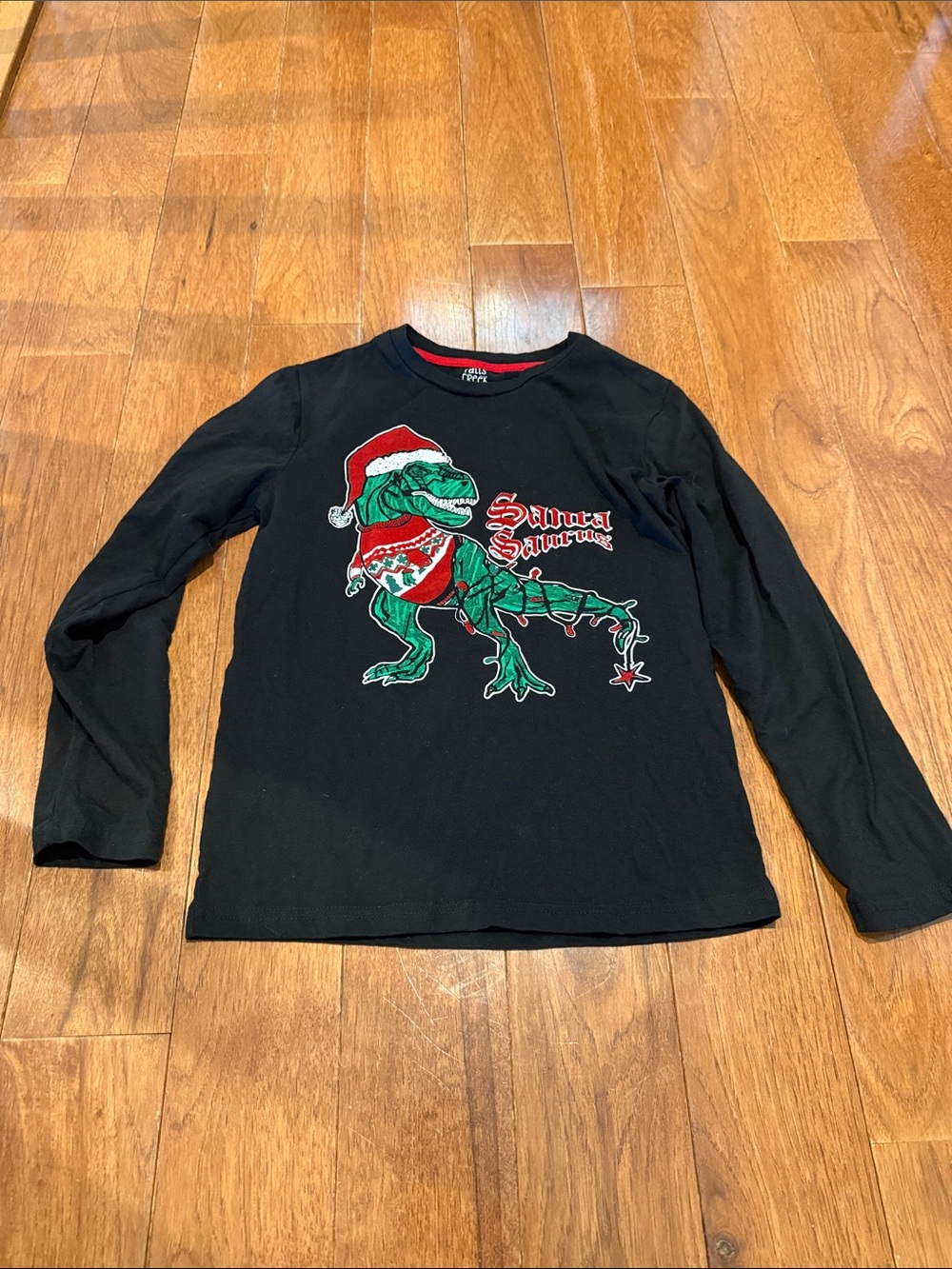Dinosaur T-Rex Christmas Shirt Youth 10/12